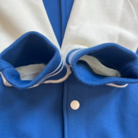 H2H Men's Bomber Jacket Royal Blue Cotton US Small EU 46 Casual Streetwear - Picture 6 of 11